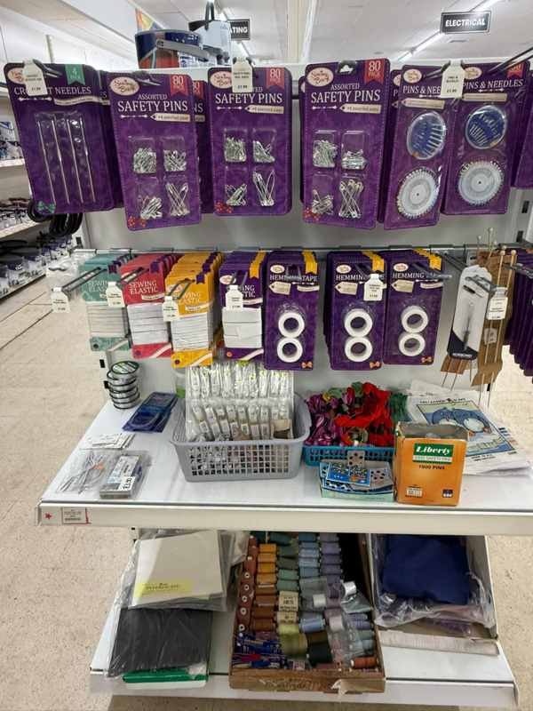 A closer view of wool and craft materials